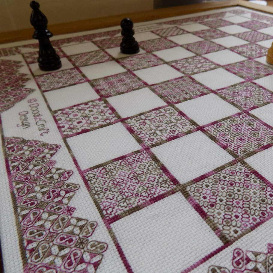 Cross Stitch Chess Board