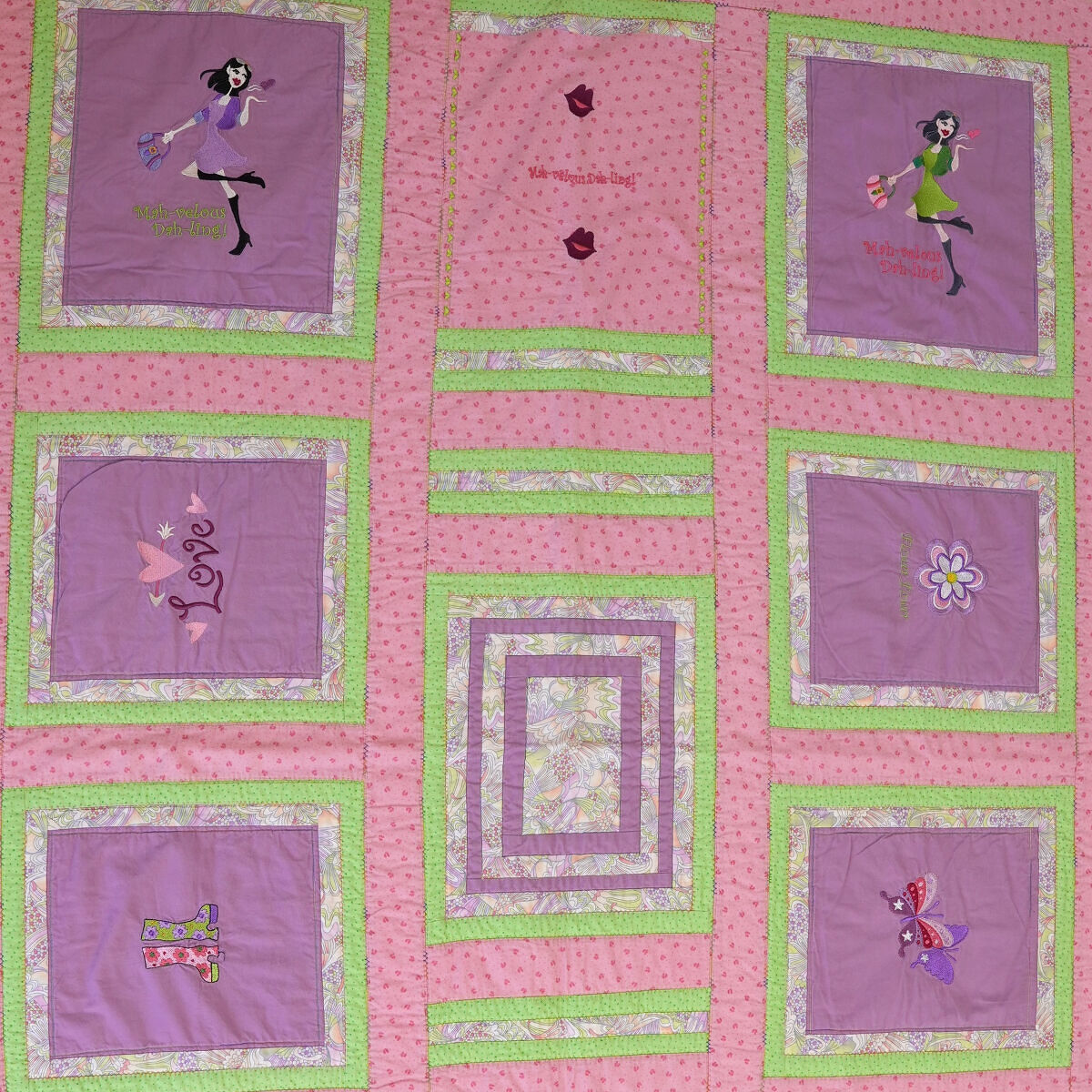 Embroidered Panel Quilt