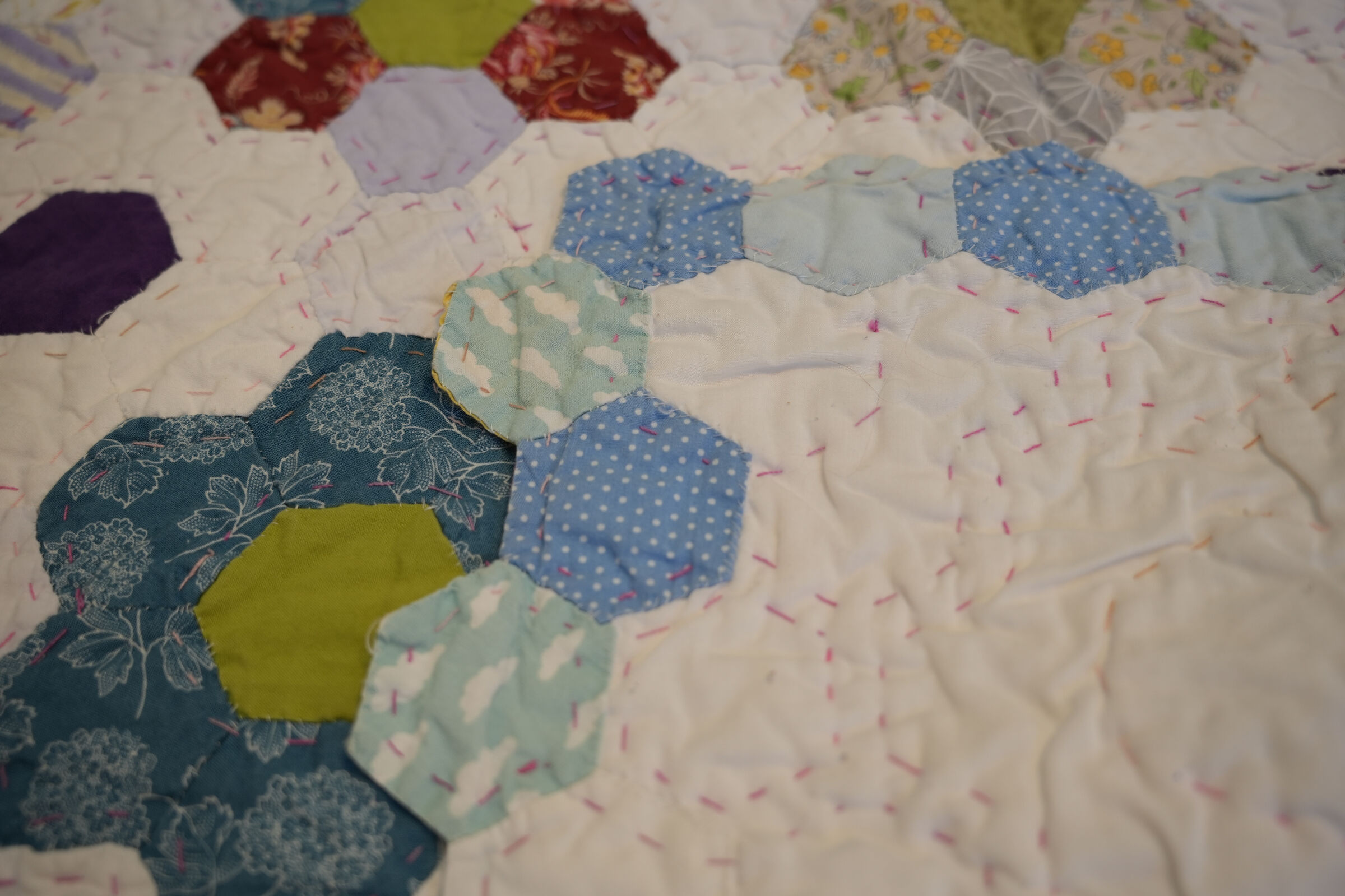 First EPP Hexagon Quilt 2021