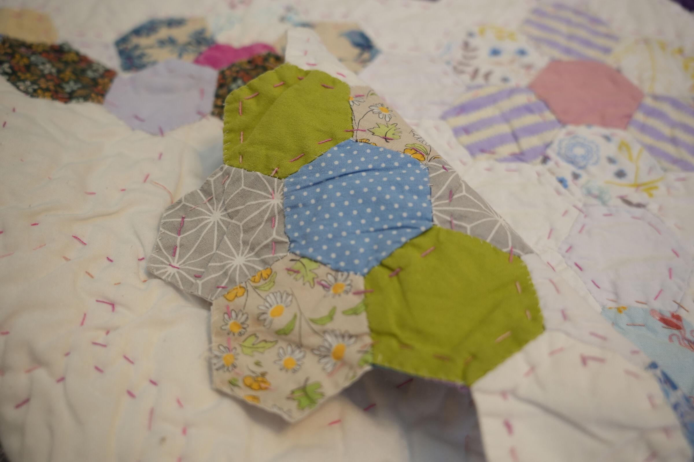 First EPP Hexagon Quilt 2021