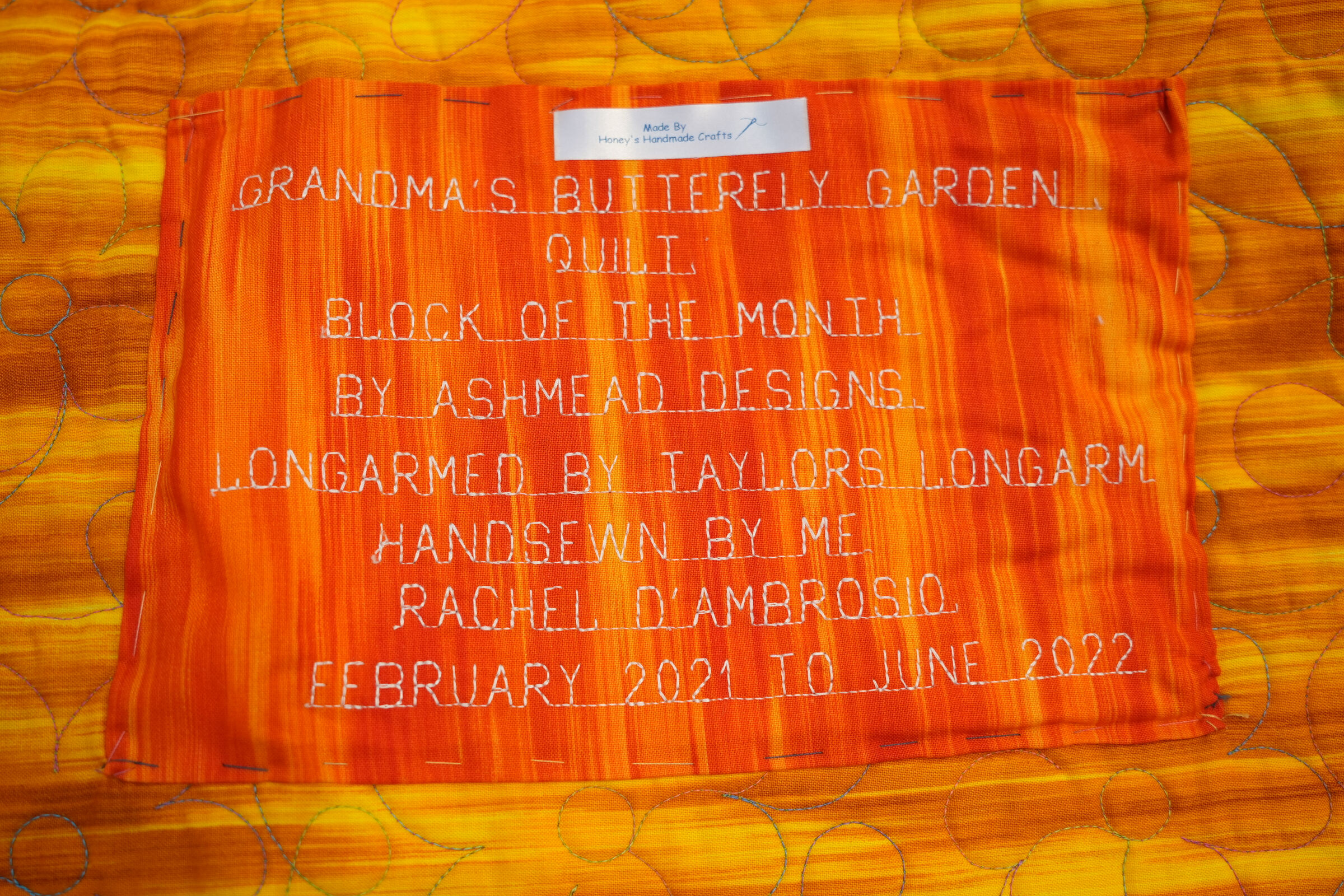 Grandma's Butterfly Garden Hexiform Quilt 2022