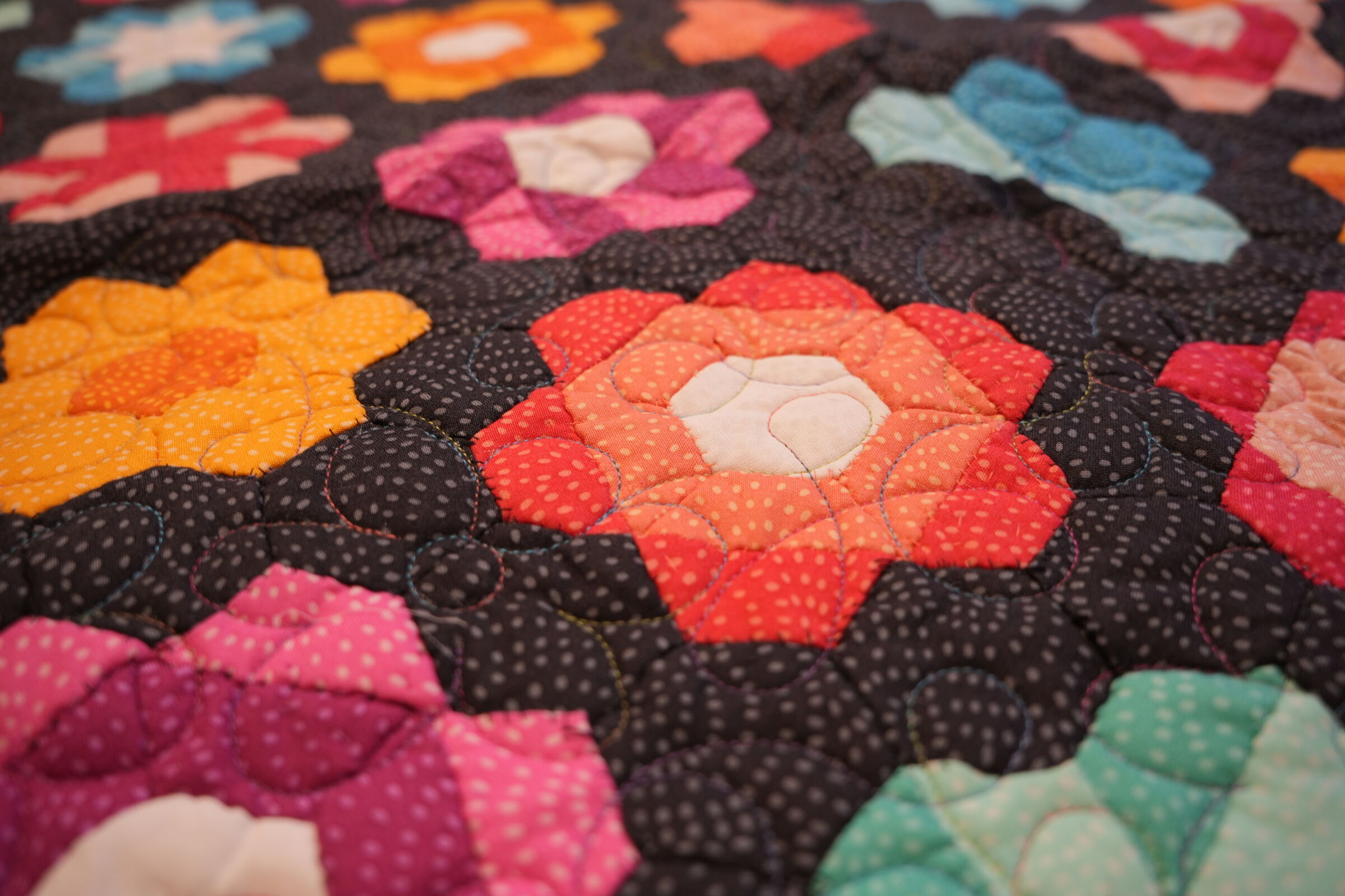 Grandma's Butterfly Garden Hexiform Quilt 2022