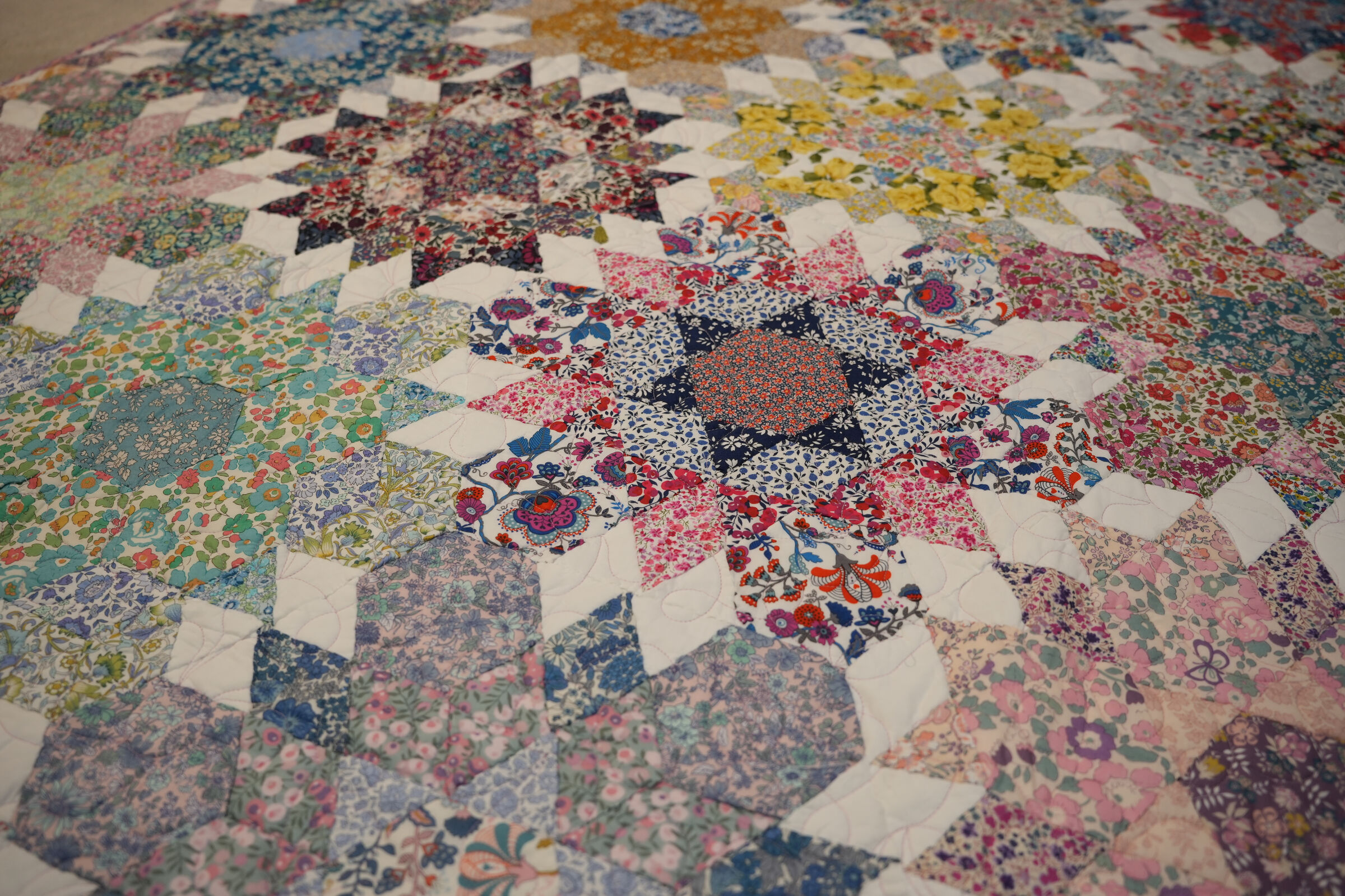 Liberty Alice Caroline Flower Garden BOM Quilt