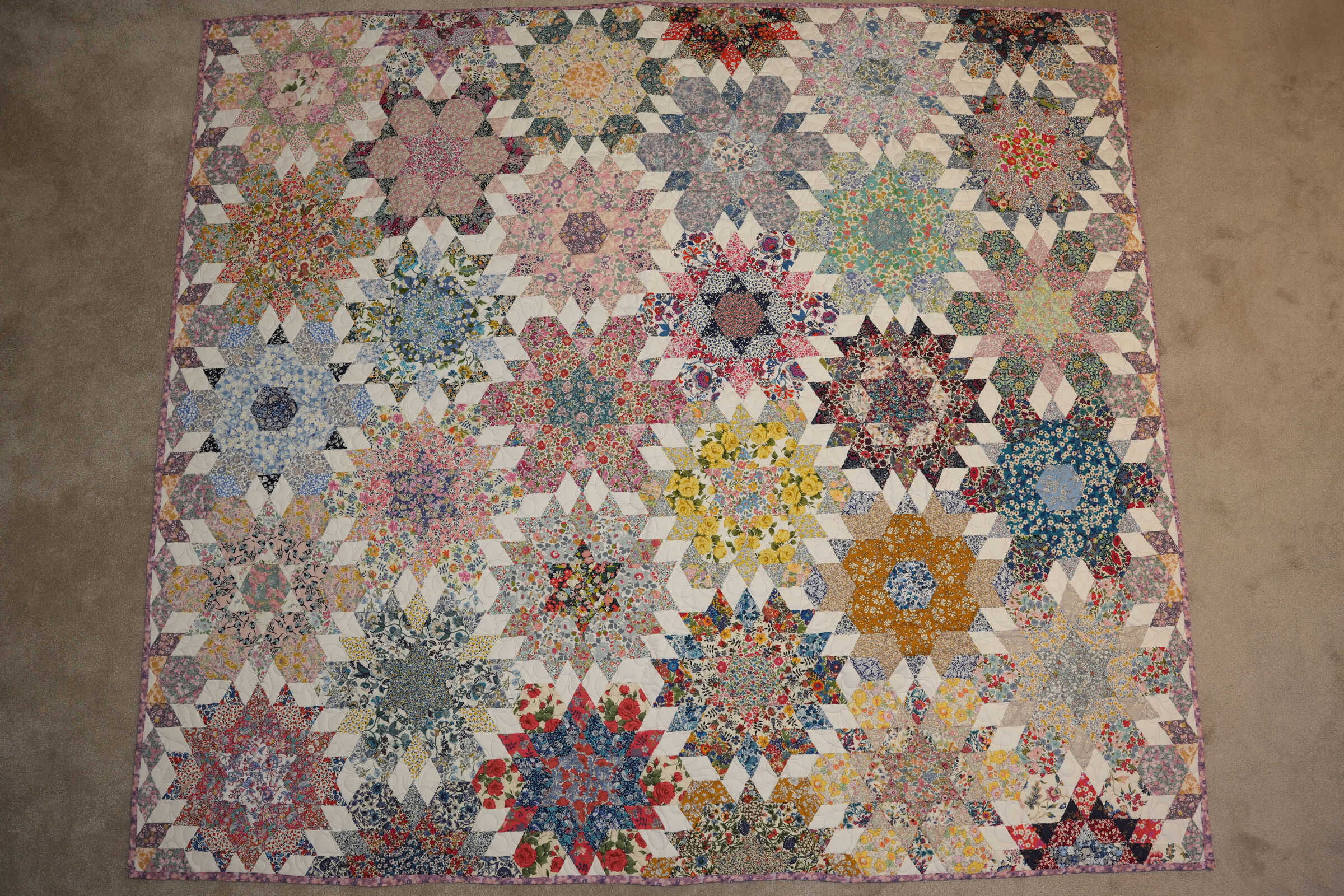 Liberty Alice Caroline Flower Garden BOM Quilt