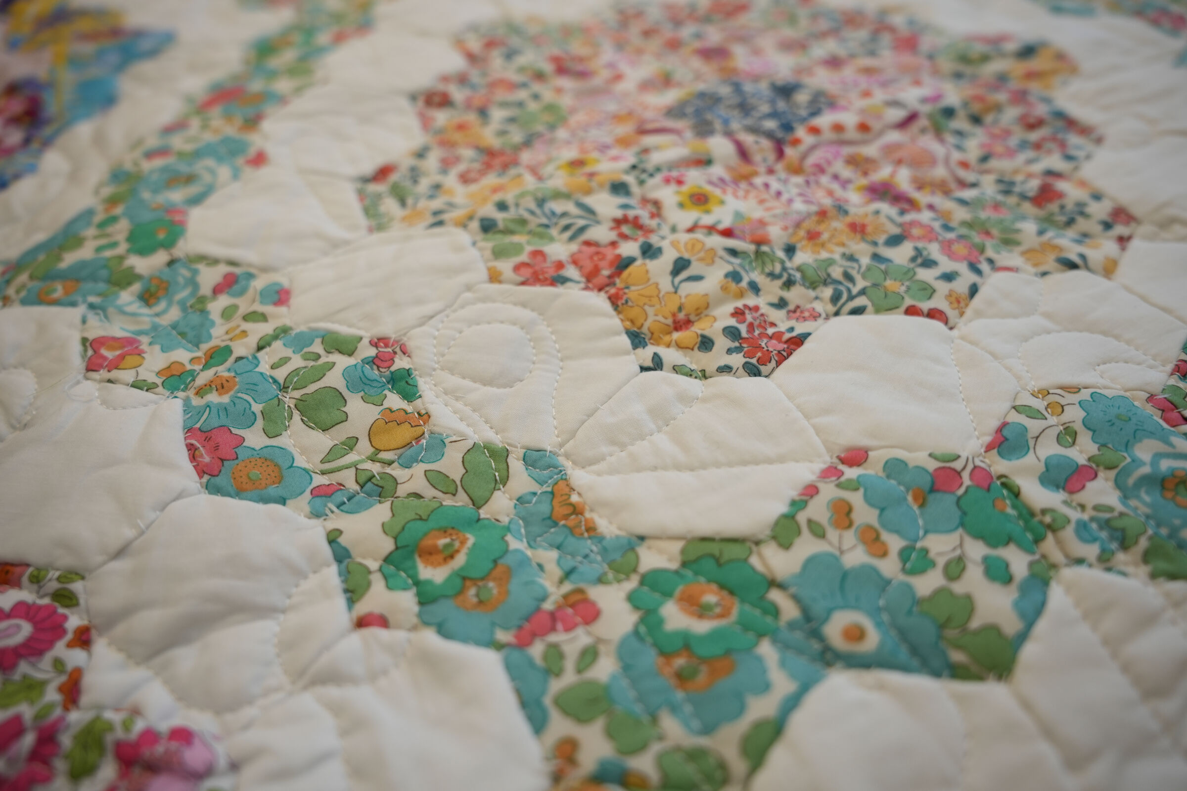 Liberty Hexagon Patchwork Quilt 2022