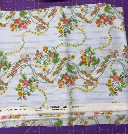 Bridgerton Liberty fabric close up